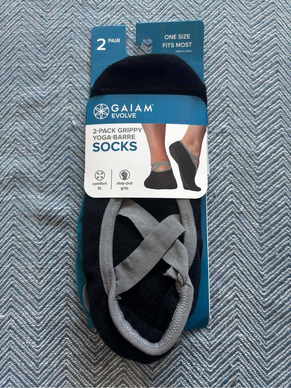 Women’s Black Grippy Yoga-Barre Socks - 2 Pack